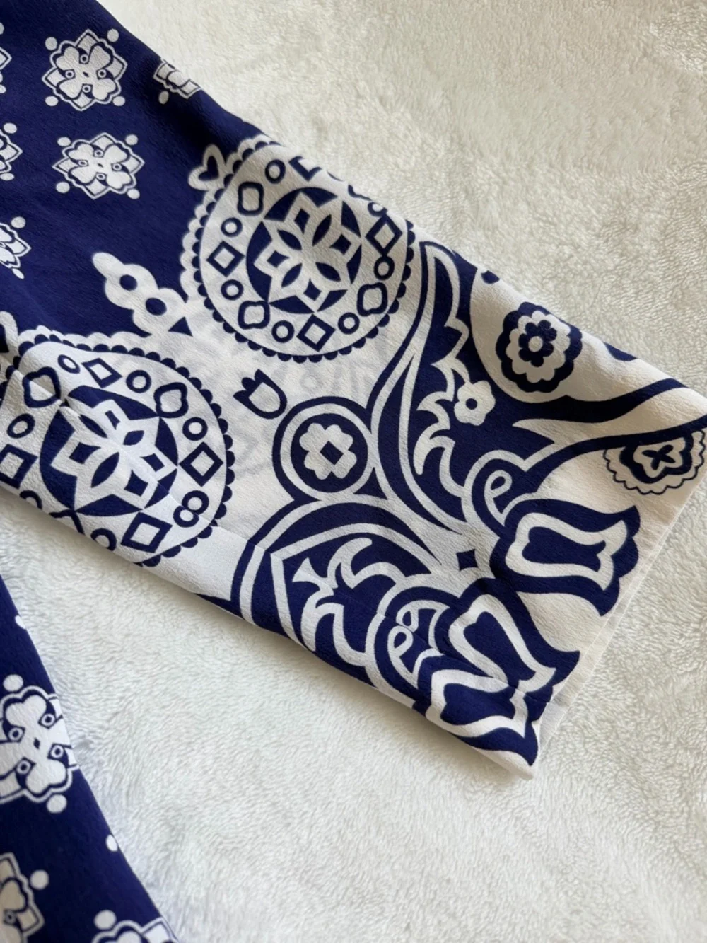 Brooks Brothers 100% Silk Navy & White Printed Midi Dress - Picture 3 of 10